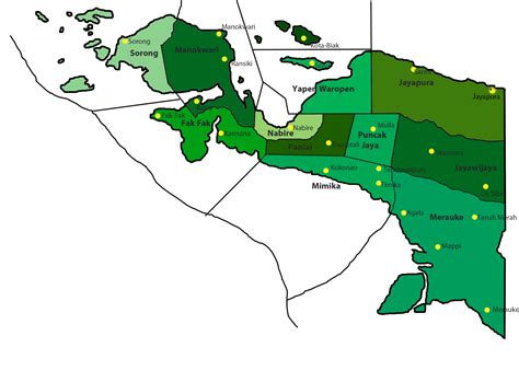 a map of the united states with green and yellow dots on it's borders