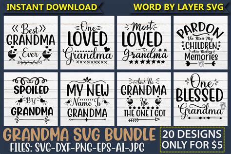 Grandma Svg Bundle Vol2 Bundle · Creative Fabrica