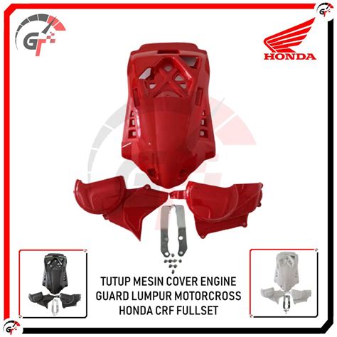 Jual TUTUP MESIN COVER ENGINE GUARD LUMPUR MOTORCROSS HONDA CRF FULLSET