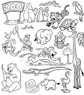 Luxury 50 of Zoo Animals Clipart Black And White | freeflyeuphoria