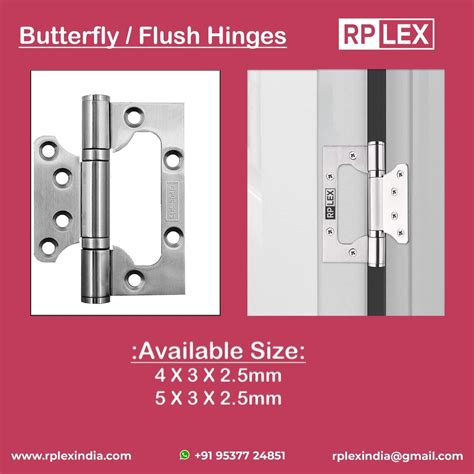 Stainless Steel Butterfly Hinges Partition Door Hinges Flush Hinges