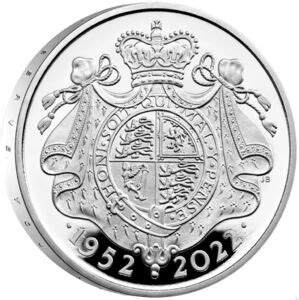 Moeda Pounds Elizabeth Ii Platinum Jubilee Silver Piedfort