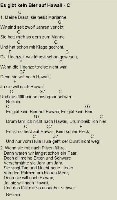 Bedeckt Bett Gegenseitig Es Gibt Kein Bier Auf Hawaii Chords Angewandt