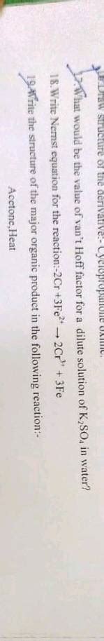 Draw Structure Of The Derivative Cyclopropanone Un What Would Be