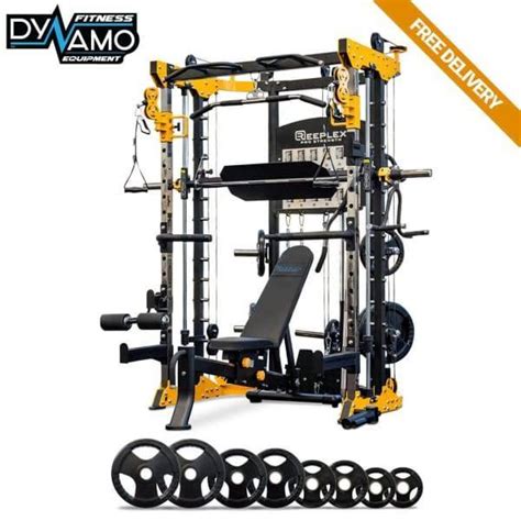 Multi Station Gym Bench Leg Press 100kg Olympic Barbell Package