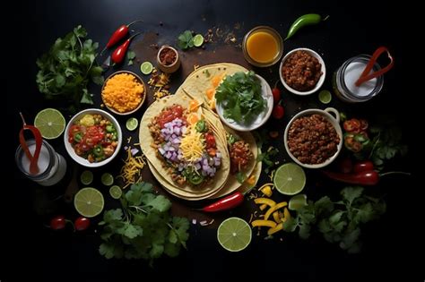 Premium AI Image | Mexican food plating mexican food photography