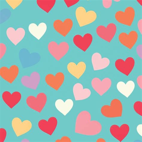 Premium Vector Colorful Hearts Pattern Background