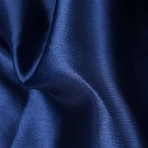 Polyester Plain Navy Blue Satin Fabric Gsm At Rs Meter In