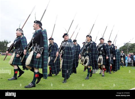 Scottish Regiments Gather At The Braemar Highland Games In The Scottish