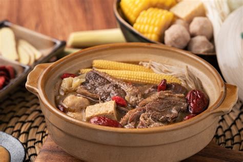 Premium Photo Close Up Of Delicious Ginger Duck Stew Hot Pot Soup In Taiwan