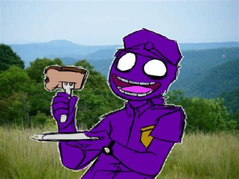 And Here We See The Wild Vincent Eating Toast By Purpl3vincent Vincent Fnaf Purple Guy