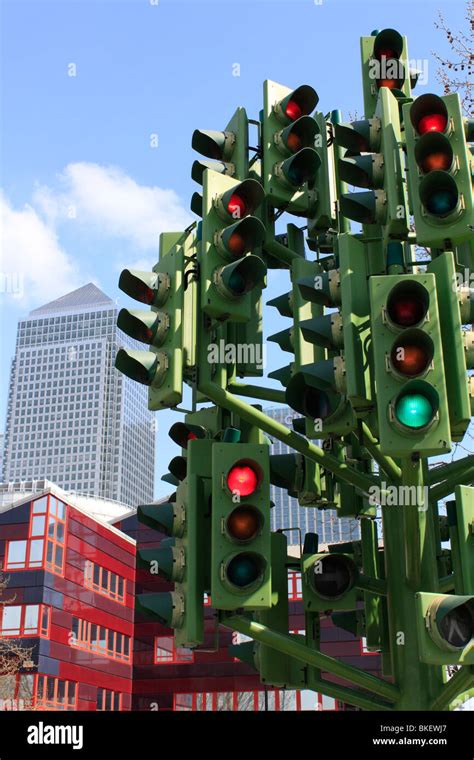 Traffic Light Tree Sculpture French Sculptor Pierre Vivant London