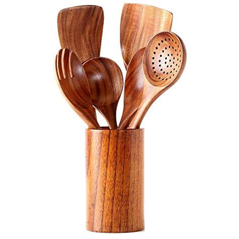 Ensemble d ustensiles de cuisine cuillères en bois pour la cuisson