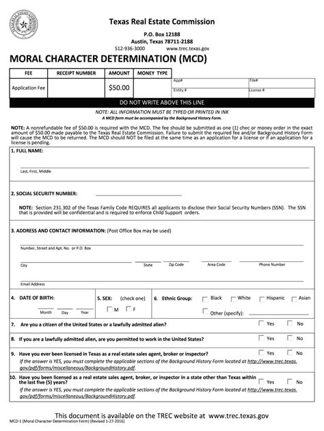 Texas Mcd Form Fill Online Printable Fillable Blank Pdffiller