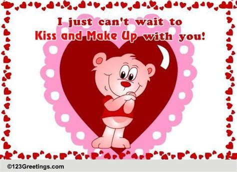 A Cute Way To Kiss And Make Up Free Kiss And Make Up Day Ecards 123 Greetings