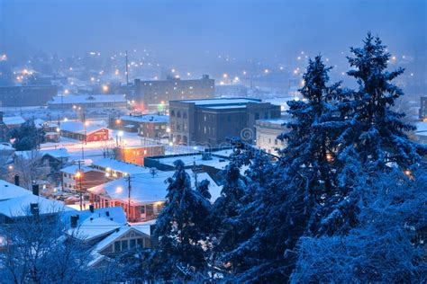 Winter Cityscape Harlan Kentucky Editorial Stock Photo Image Of Hour