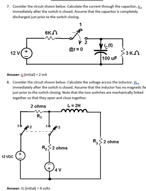 Solved Consider The Circuit Shown Below Calculate The Chegg