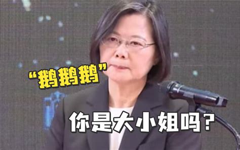 “你是大小姐吗？” 蔡英文被问尴尬问题，频繁卡词狂吐“鹅鹅鹅” 观察者网 观察者网 哔哩哔哩视频