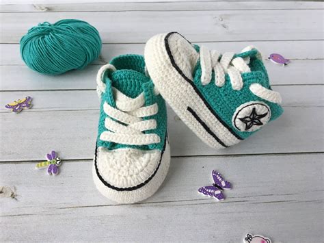 Crochet Converse All Star Baby Booties Crochet Converse Shoes Sneakers