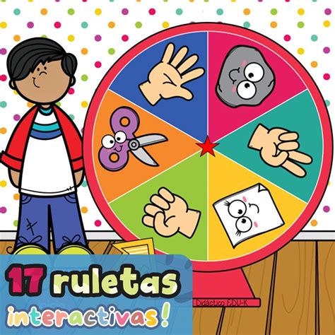 Colección gratuita de ruletas interactivas en PowerPoint para niños de