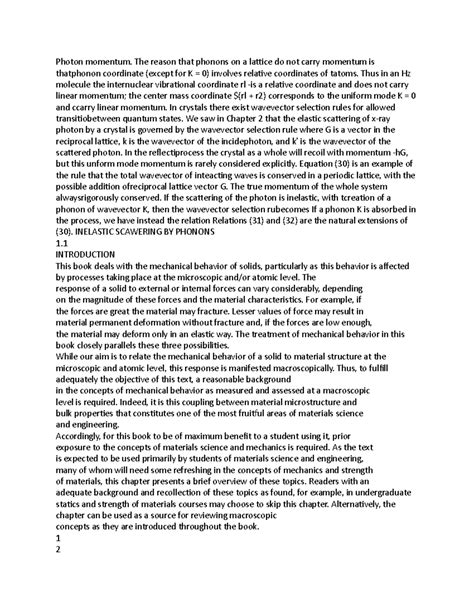 Photon Momentum Notes Photon Momentum The Reason That Phonons On A