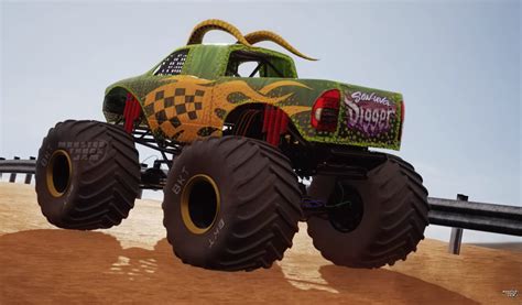 Monster Jam INSANE Racing — Freestyle Ramp High-Speed Jumps Stunts and Grave Digger Megalodon ...