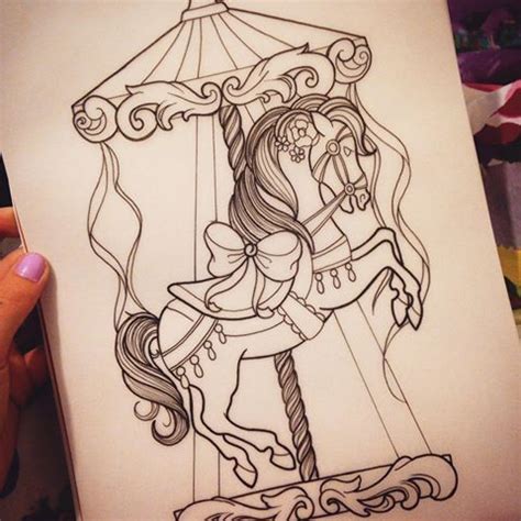 Top 10 carousel horse tattoos ideas and inspiration