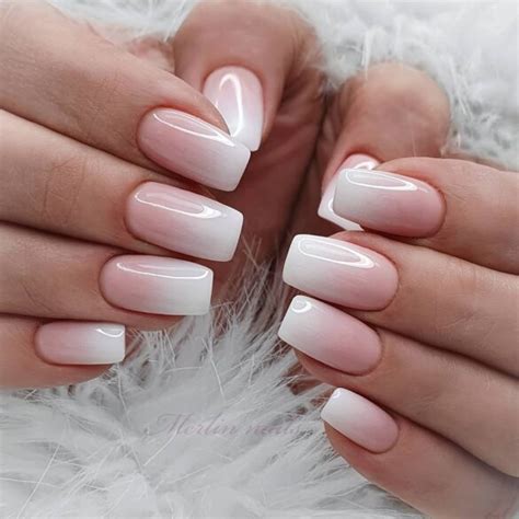 Charming Pink And White Ombre Nail Ideas For