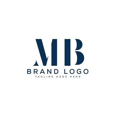 Desenho De Modelo Vetorial De Letra Do Logotipo Da Mb Para A Marca