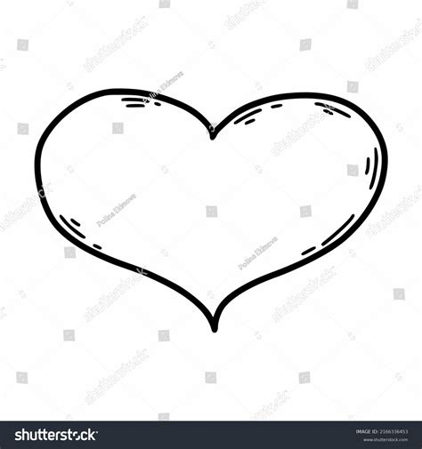 Cute Heart Doodle Style Doodles Hand Stock Vector (Royalty Free ...