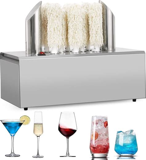 Commercial Wine Glass Polisher Electric Glass Polishing Machine With 8 Polishing