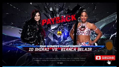 Wwe K Io Shirai Vs Bianca Belair Raw Women S Championship Youtube