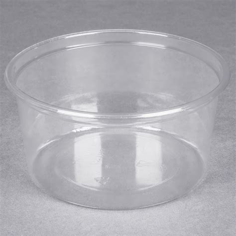 Choice 12 oz. Ultra Clear PET Plastic Round Deli Container - 500/Case