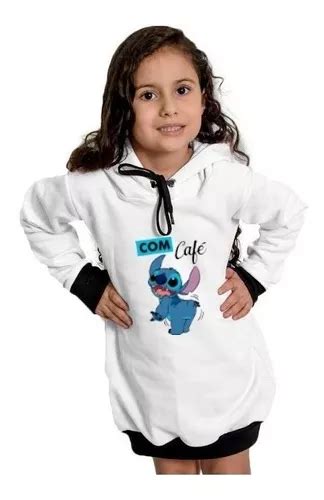 Blusa Moletom Vestido Lilo E Stich Lan Amento Infantil Frete Gr Tis