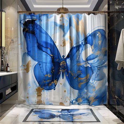 Transform Your Bathroom Into An Artistic Oasis With Our Abstract Blue