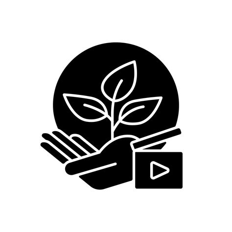 Environmental Awareness Videos Black Glyph Icon Shooting Footage For