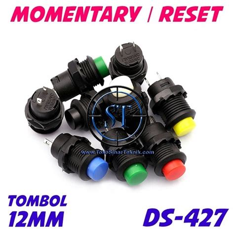 Jual Switch Push On Tombol Momentary Mm Plastik Ds Ds Saklar