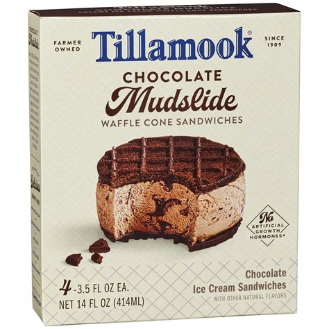 Tillamook Chocolate Mudslide Ice Cream Sandwiches Shop Cones