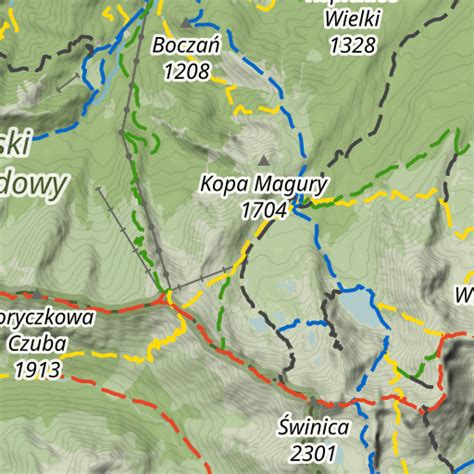 Mapa Szlak W Turystycznych W G Rach Planowanie I Kalkulator Tras