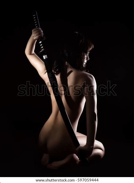 Sexy Nude Woman Sword On Dark Stock Photo Shutterstock
