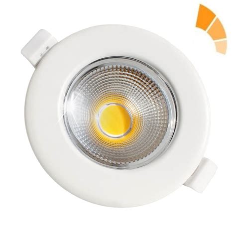 W Dimmable Ultra Slim Cob Recessed Ceiling Lights Round Metal