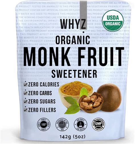 Monk Fruit In The Raw Natural Monk Fruit Sweetener Sugar