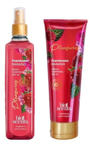 Conjunto Bioscents Raspberry Paradise Body Mist Body Cream Tipo De