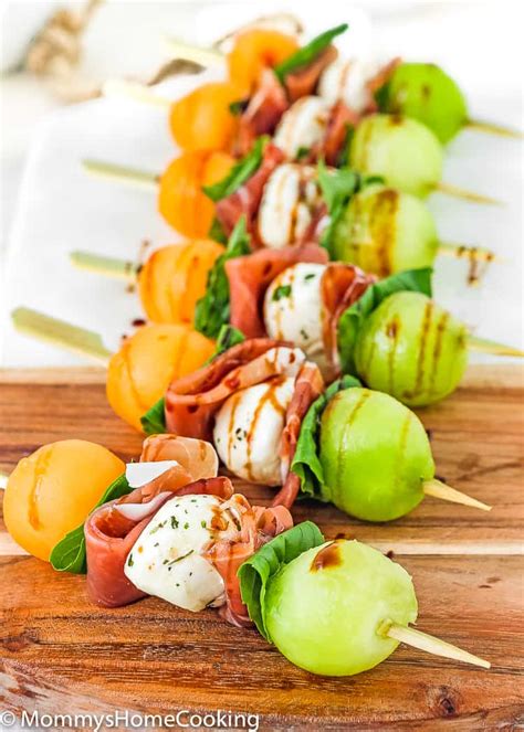 Prosciutto Melon Skewers - Mommy's Home Cooking