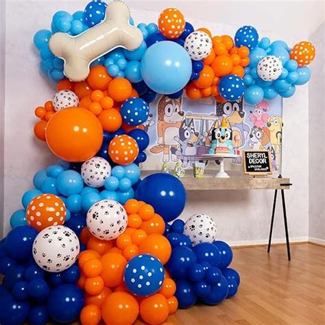 All In 1 Bluey Balloons Arch And Garland Kit With Bonus Dog