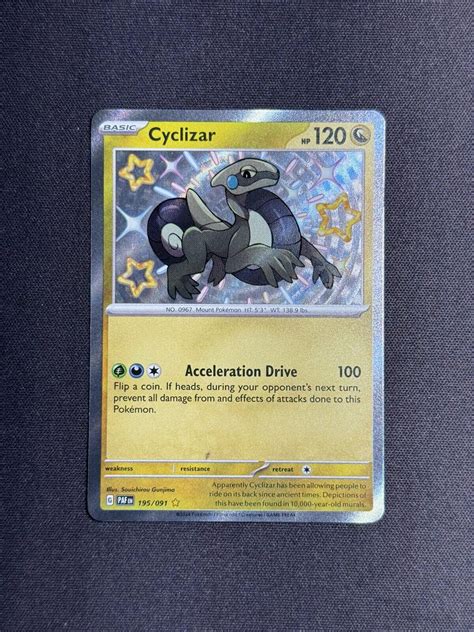 Pokemon Trading Card Cyclizar Shiny Holo Rare Sv Paldean