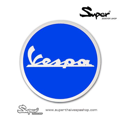 The Silver Blue Vespa Emblem Superthaivespashop