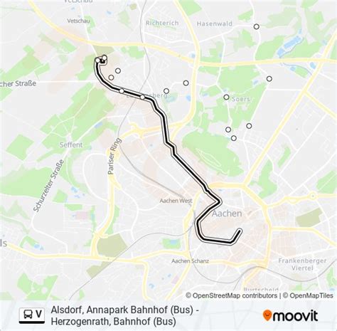 V Route Schedules Stops Maps Laurensberg Schulzentrum Updated