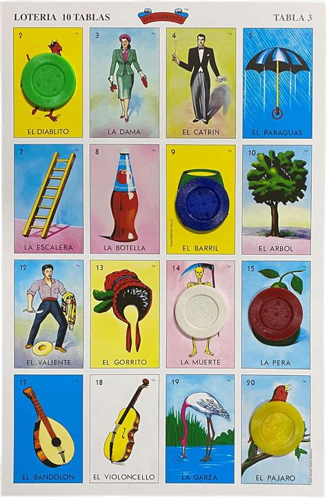 Loteria Mexicana Tradicional Jumbo Don Clemente Jugadores Fichas