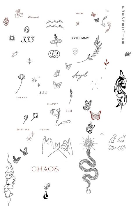 Minimalist Small Tattoo Sheet